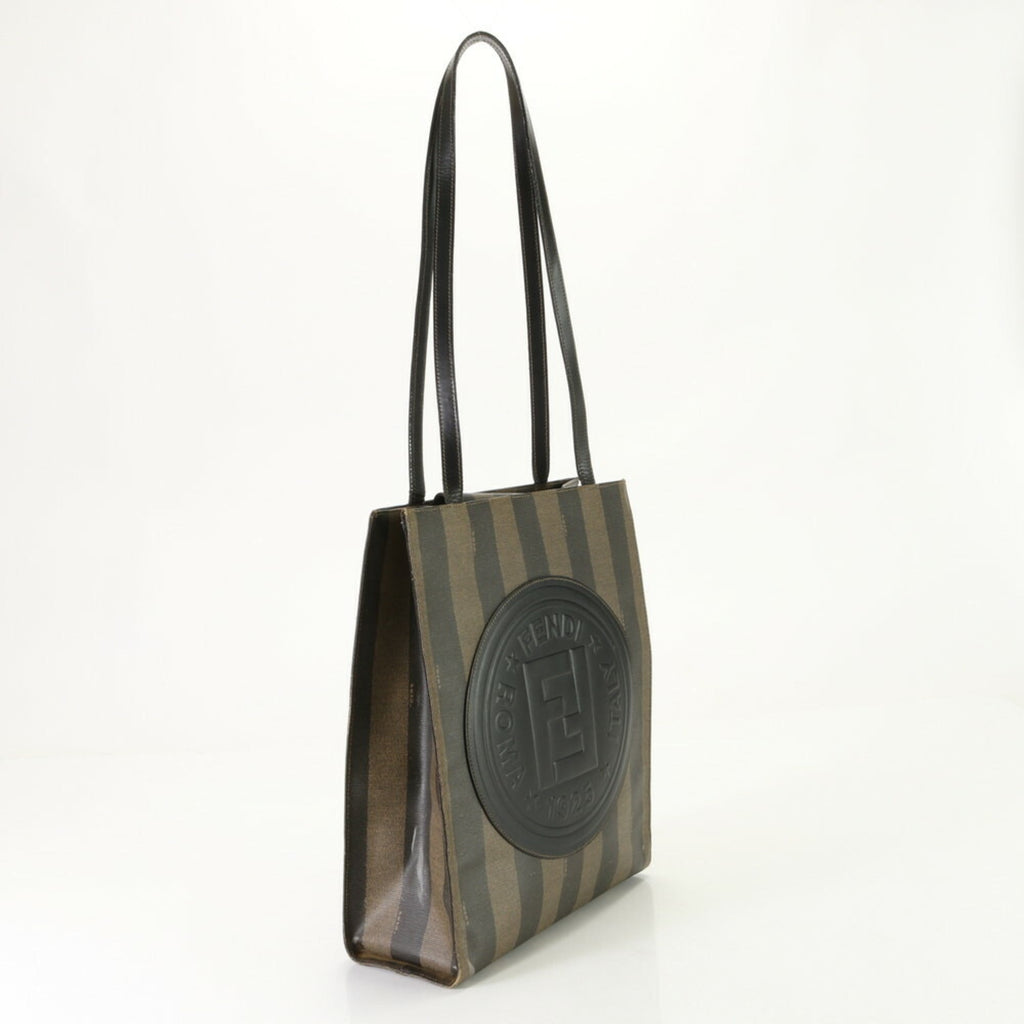 Fendi  Leather Coated Canvas Tote Bag ()