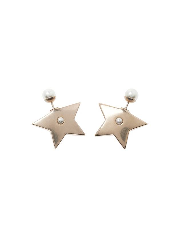 Tribales Star Resin Pearl Earrings Gold Dior