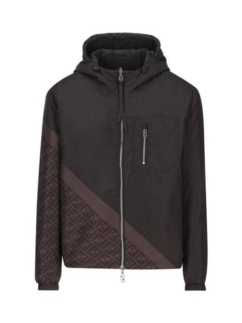 Fendi Nylon Windbreaker Jacket Black