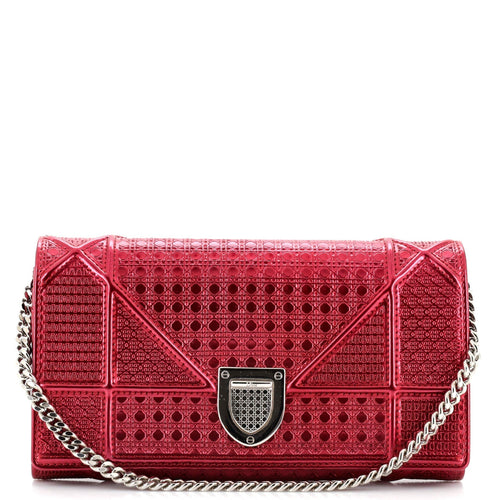Dior Diorama Croisiere Chain Wallet Cannage Embossed Calfskin