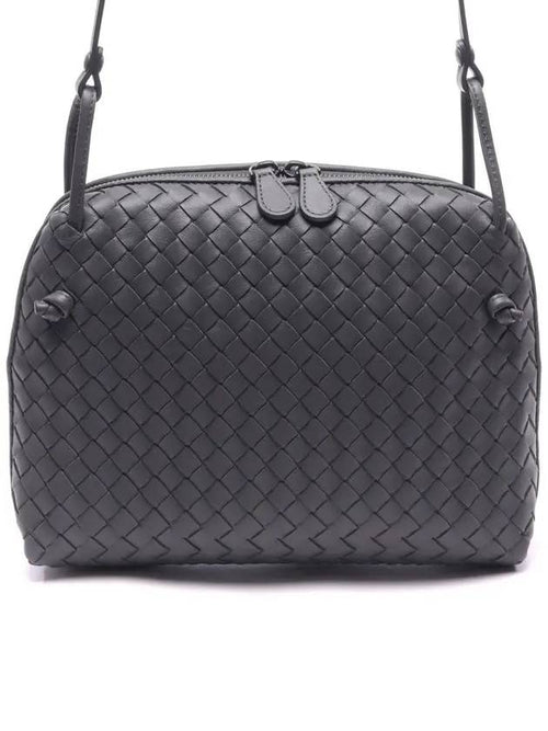 Bottega Veneta Nodini Intrecciato Cross Bag Light Grey