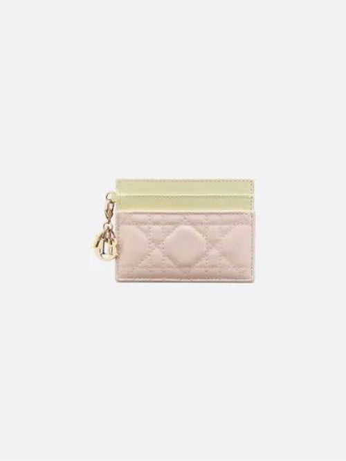 Lady Freesia Card Wallet Pink Dior