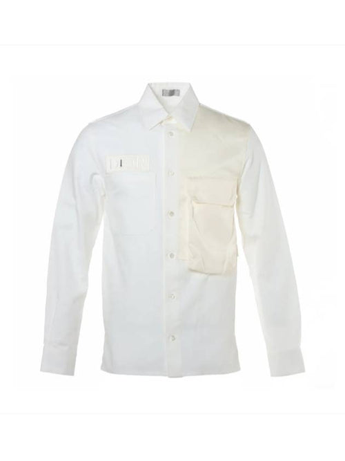 40 x Sakai Men s Monogram Pocket Over Cotton Shirt Jacket White Dior