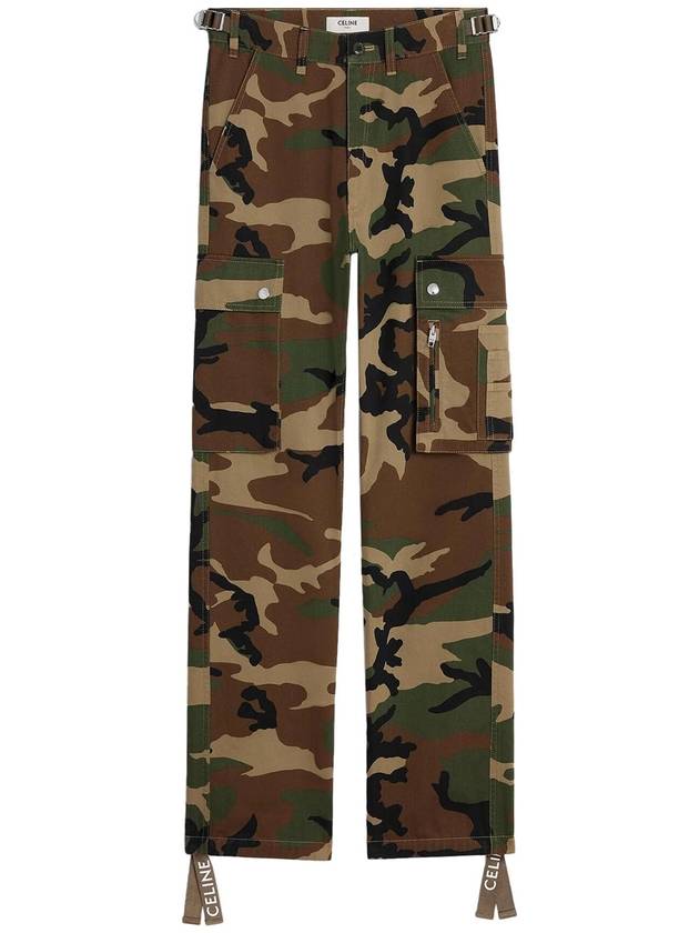 CELINE Camouflage Cargo Straight Pants