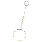 Dior Pearl Embellished Bracelet with Ring in Gold Metal