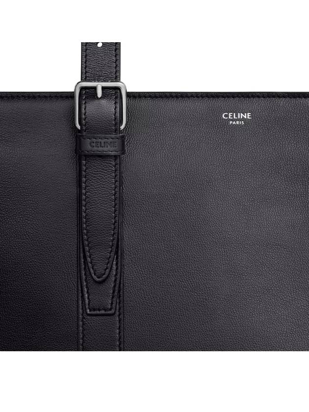 CELINE Cabas Buckle Smooth Calfskin Tote Bag Black