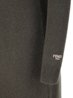 Fendi Cashmere Midi Dress Dark Green