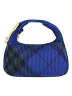 Burberry Peg Checked Duffel Bag Blue