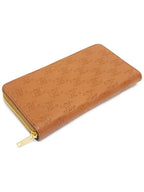 CELINE Triomphe Zipper Long Wallet Tan