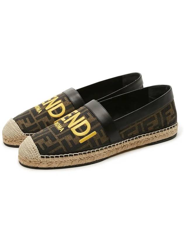 Fendi FF Monogram Print Espadrilles Brown