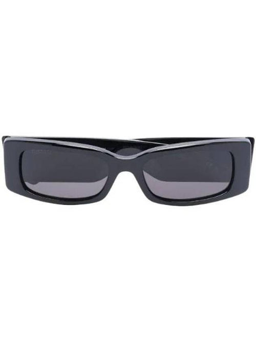 Balenciaga Eyewear Logo Print Rectangular Frame Sunglasses Black