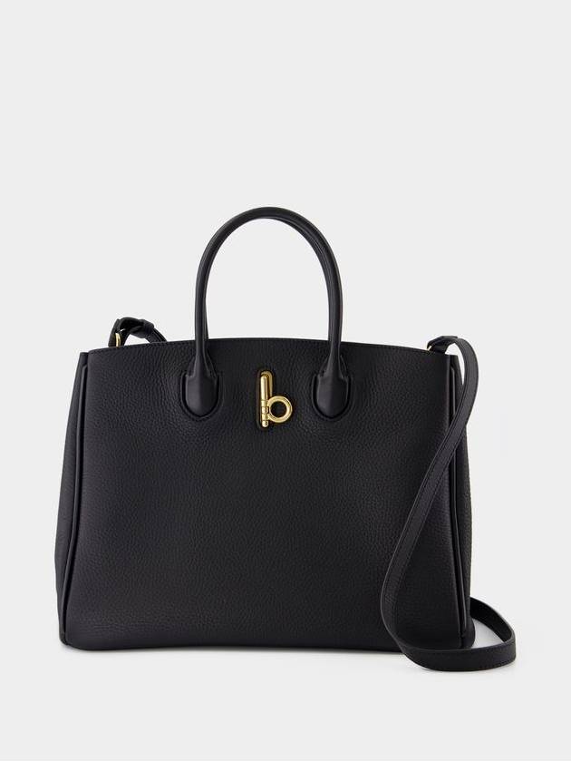 Burberry Rocking Horse Small Leather Tote Bag Black
