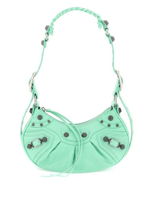 Balenciaga Le Cagole XS Lambskin Shoulder Bag Light Green