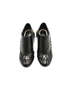 Dior Serpent Ankle High Heel Boots in Black Leather