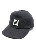 Fendi FF Logo Jeans Ball Cap Black