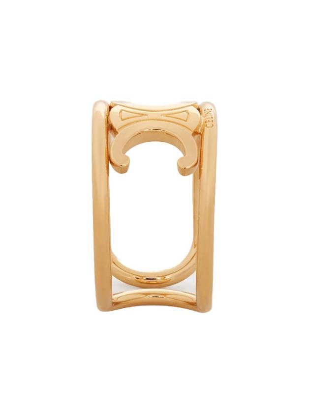 CELINE Triomphe Logo Ring Gold