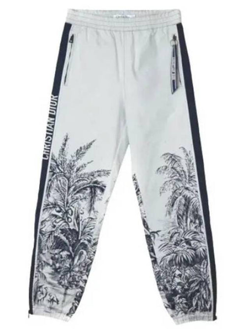 Logo Graphic Track Pants White Dior