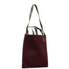 Saint Laurent Bag Shoulder Bag Pearl Wine Red Wool Leather