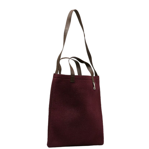 Saint Laurent Bag Shoulder Bag Pearl Wine Red Wool Leather