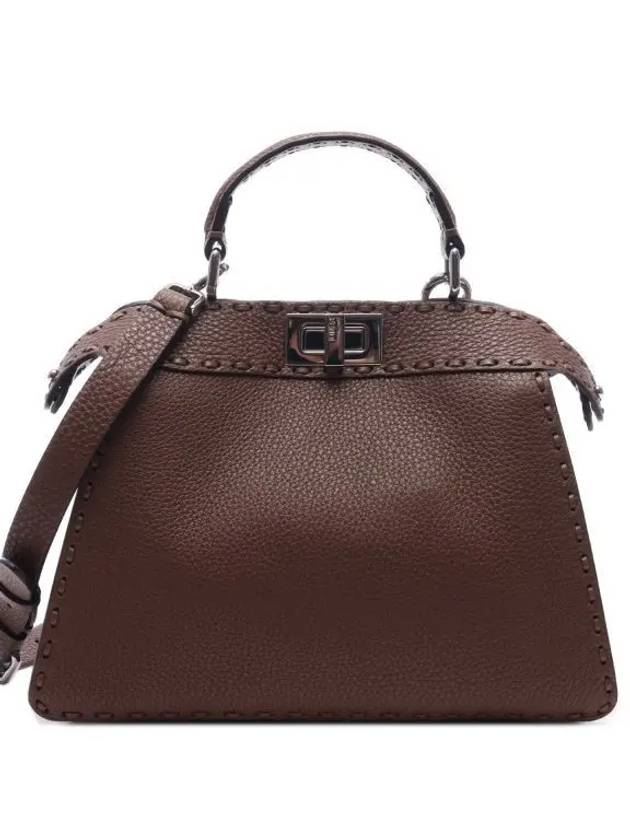 Fendi Peekaboo ISeeU Small Tote Bag Brown