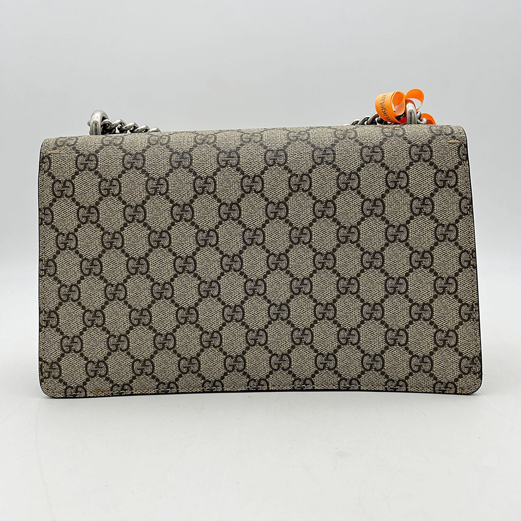 GUCCI GG Supreme Monogram Elaphe Elephant Embroidered Small Dionysus Shoulder Bag  2506042405
