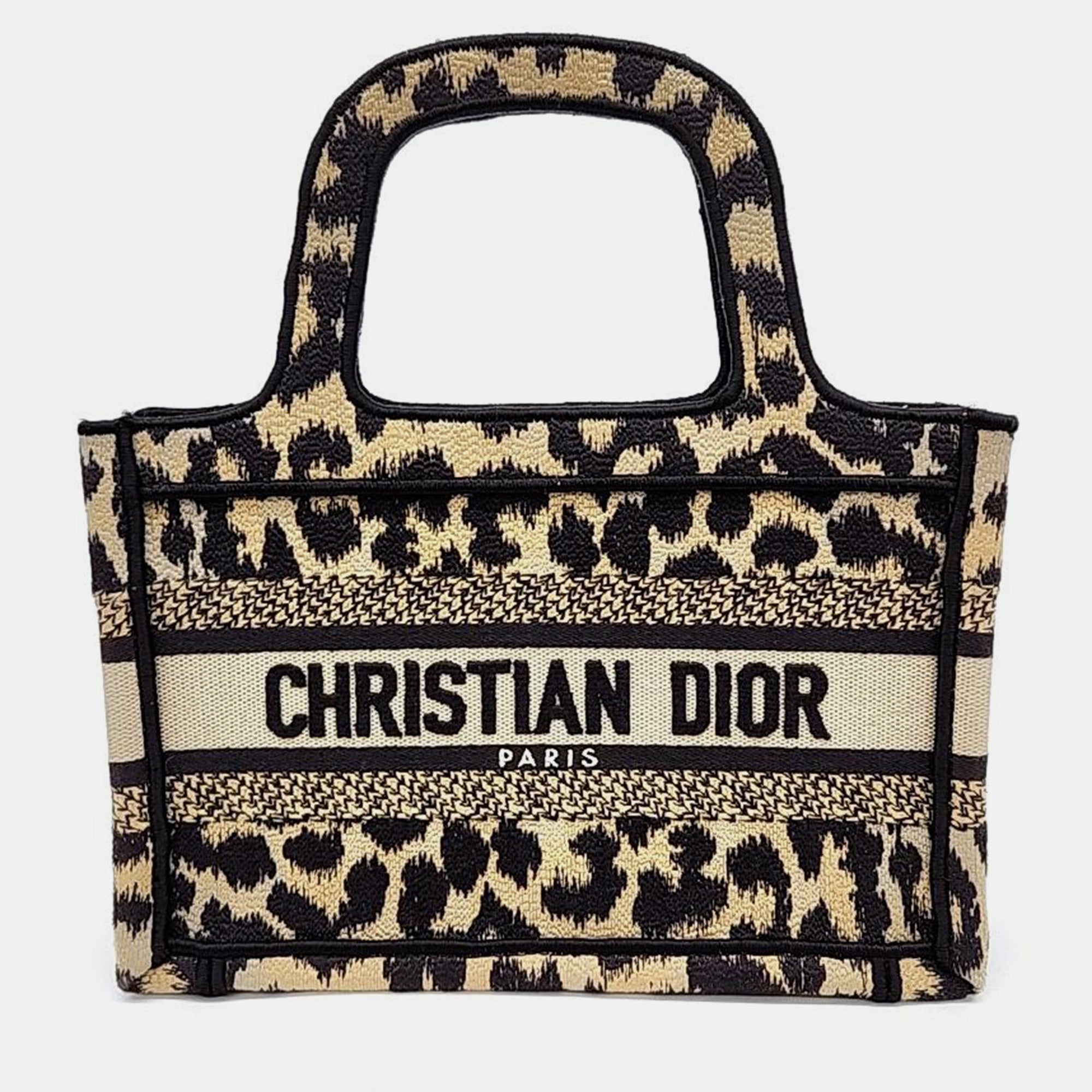 Dior Brown Canvas Mini Book Tote Bag