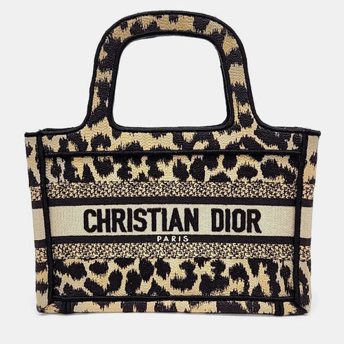 Dior Brown Canvas Mini Book Tote Bag