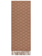 CELINE Monogram Cashmere Muffler Light Camel