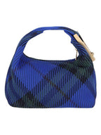 Burberry Peg Checked Duffel Bag Blue