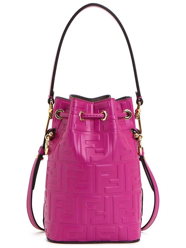 Fendi Mon Tresor Small Leather Bucket Bag Pink