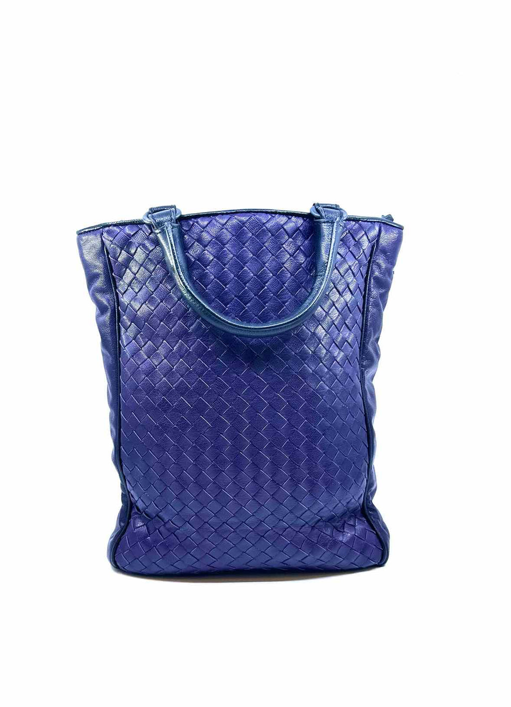 BOTTEGA VENETA Purple Leather Woven Handbag