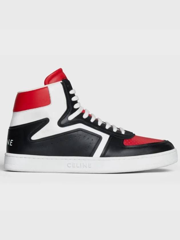 CELINE Men's Z Trainer High Top Sneakers Black Red