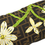 Fendi Brown Embroidered Zucca Baguette Handbag
