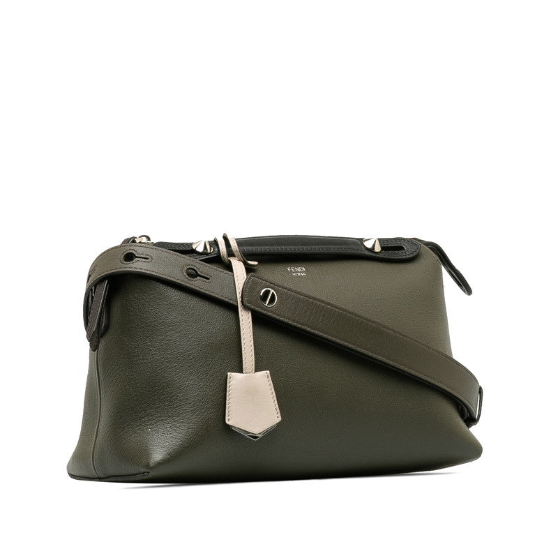 Fendi Byzaway Handbags 2WAY 8BL146 Grey Black Leather  Fendi