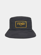 Fendi Roma Nylon Bucket Hat Black