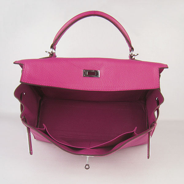 Hermes Kelly 35cm Togo Leather Handbag Peach/Silver