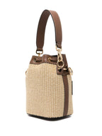 Fendi Women Mon Tresor Mini Bag In Natural Raffia