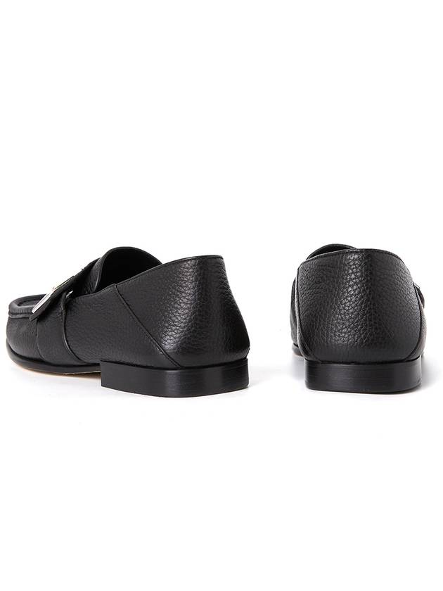 Fendi FF Square Leather Loafers Black