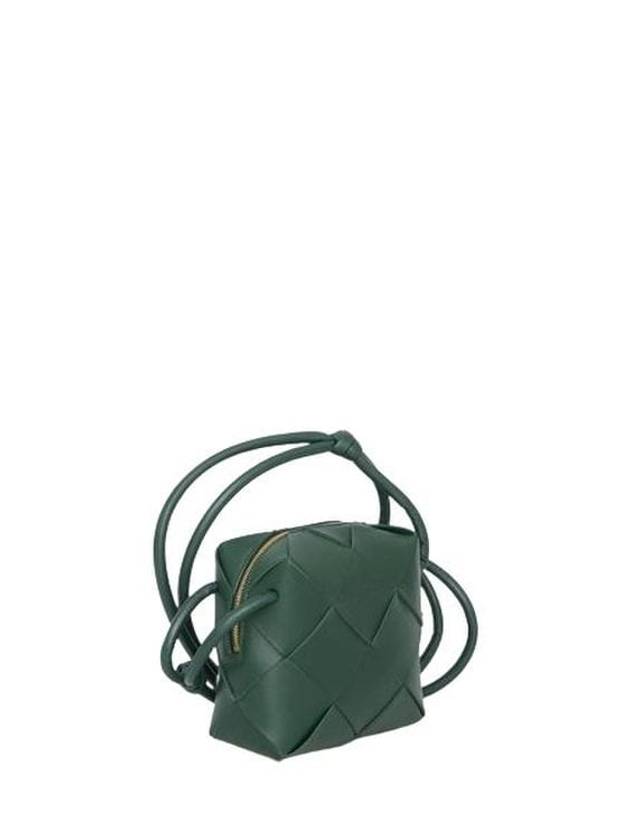 Bottega Veneta Cassette Intrecciato Mini Shoulder Bag Emerald Green