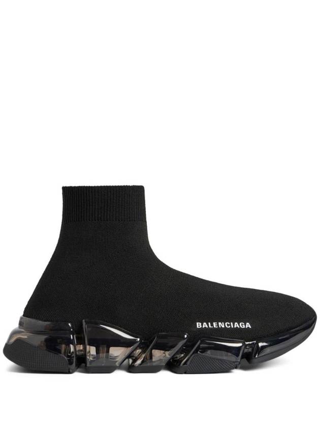 Balenciaga Speed 2.0 Stencil High Top Sneakers Black