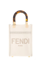 Fendi White Mini Sunshine Shopper Cross-Body