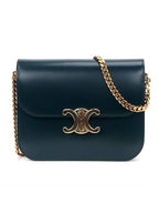 CELINE College Triomphe Shiny Calfskin Cross Bag Amazon