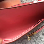Hermes Pink Handcrafted Kelly Cut Clutch