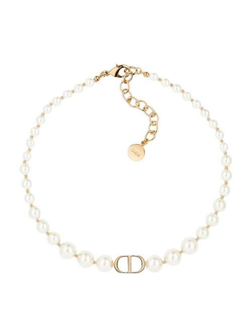 30 Montaine White Pearl Bracelet Gold Dior