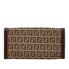 Fendi Zucca Long Wallet 8M0021 Brown Canvas  Fendi