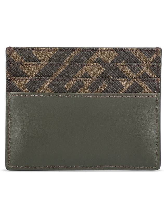 Fendi FF Square Leather Card Wallet Grey