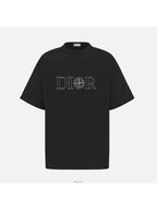 Oversized Fit Cotton Short Sleeve T-Shirt Black Dior