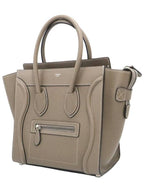 CELINE Celine 189793DRU 09SO Repair Drum Calfskin Micro Luggage Shopper Tote Bag