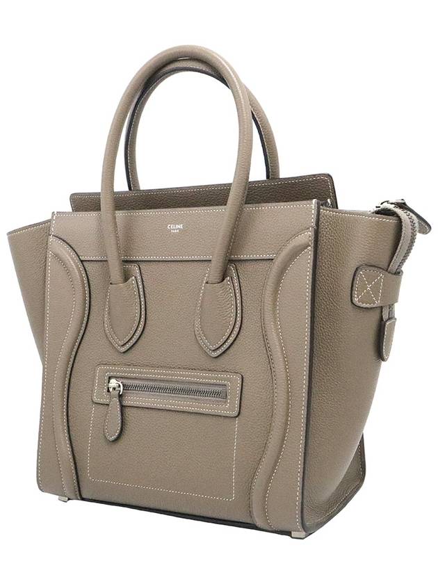CELINE Celine 189793DRU 09SO Repair Drum Calfskin Micro Luggage Shopper Tote Bag