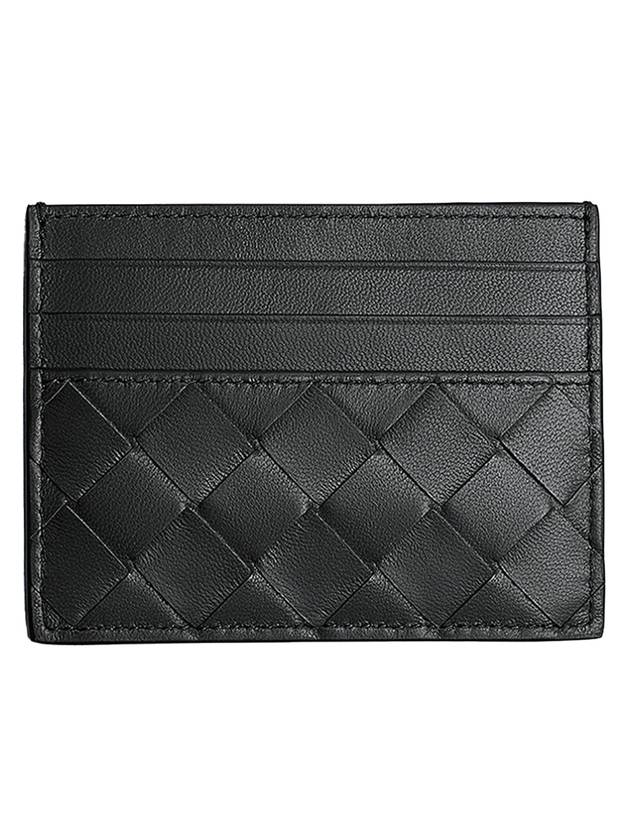 Bottega Veneta Intrecciato Leather Card Wallet Black
